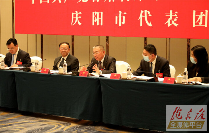 王銳在慶陽市代表團(tuán)討論省第十四次黨代會報(bào)告