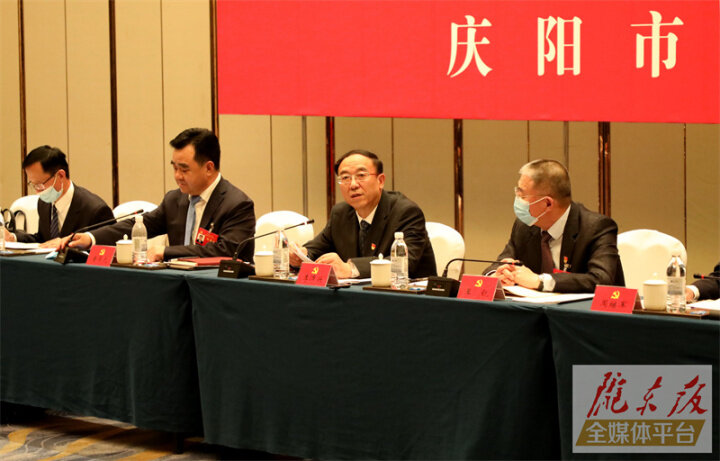 ?李沛興在慶陽市代表團(tuán)討論省第十四次黨代會報(bào)告