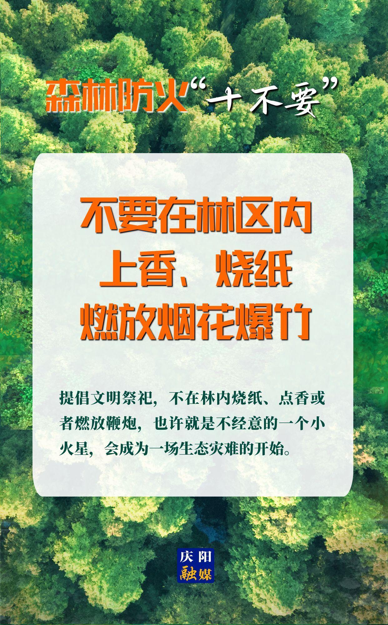 【微海報(bào)】森林防火“十不要”④丨不要在林區(qū)內(nèi)上香、燒紙、燃放煙花爆竹