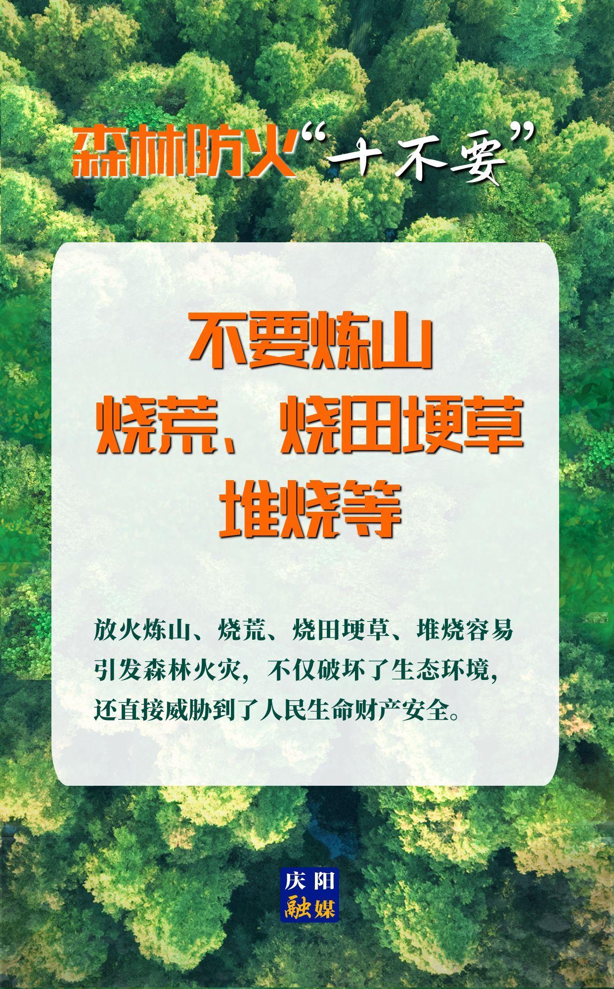 【微海報(bào)】森林防火“十不要”⑤丨不要煉山、燒荒、燒田埂草、堆燒等